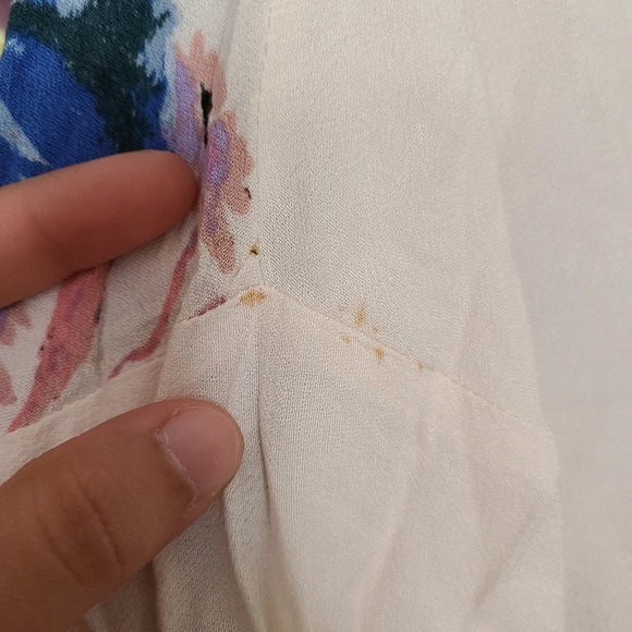 Free People Alabaster Combo Floral Long Sleeve Tunic Mini Dress Size Small - Picture 13 of 16